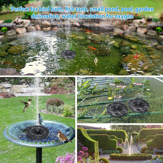Fast Fountain by Pocket Hose - Solar-Powered - Instantly Adds a Water Feature Virtually Anywhere - 5 Spray Modes - No Installation or Batteries Required - Great for Bird Baths, Pools, Pond & More (1 Pc)