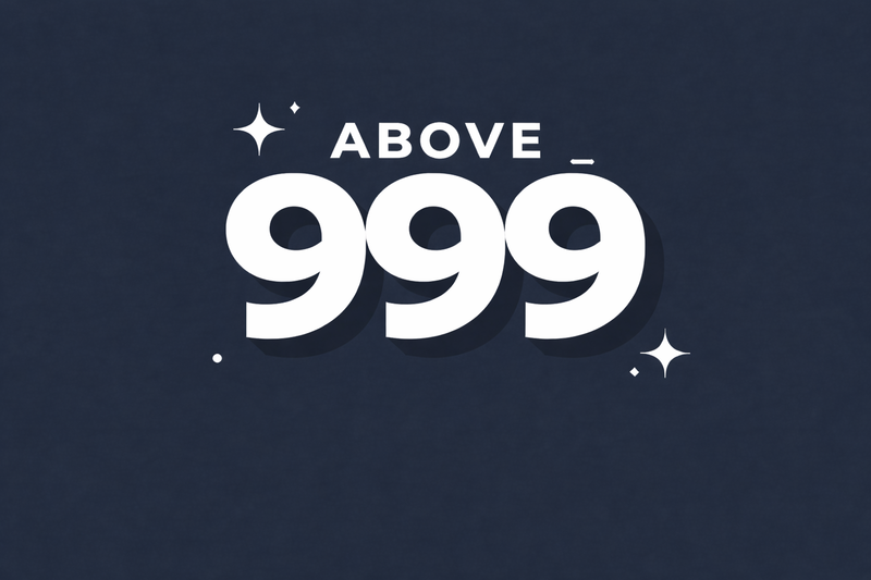 Above 999