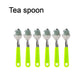 Complete stainless steel cutlery set with stand, 24 premium pieces.
