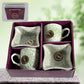 Ceramic Tea / cups / Mug Set Including Snacks (4 Pcs set)