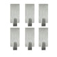 Self-adhesive wall hooks, pack of 6, heavy-duty.