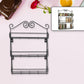 Big Wall Mounted Iron Wall Shelf with 3 Storage Racks for Kitchen