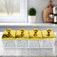 Storage Jar Set with 4 Jars Lids Tray and 4 Spoons for Coffee Tea Sugar  Kitchen Use