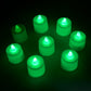 Green LED tea light candles, smokeless and decorative