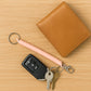 Elastic Spiral Coil Keychain Bracelet with Metal Key Ring and Clip Hook (1 Pc)