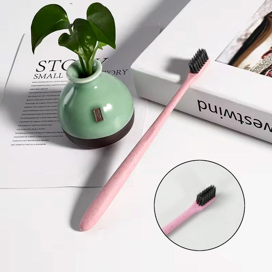 Soft Toothbrush With Toothbrush Cover Cleaner Scraper for Men and Women(1 Pc)