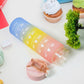 Plastic Colorful Motivational Water Bottle with Straw (750 ML)