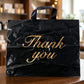 Premium Black Thank You Printed Plastic Carry Bag 30 × 39 Cm (1 Pc)