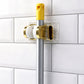 Wall mount mop and broom organizer
