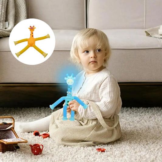 LED Telescopic Suction Cup Giraffe Toy (3 Pcs Set)