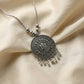 Oxidised Silver Finish Traditional Pendant Necklace – Mix Design (1 Pc)