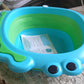 Frog Shape Foldable Baby Wash Basin – Space-Saving Face Washing Tub (33×31cm)