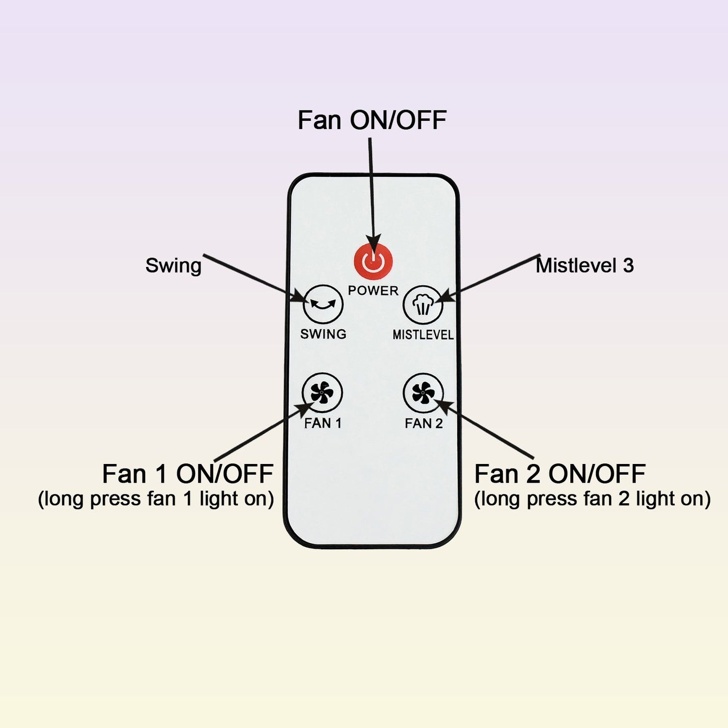 Electric Fan Desktop Double-Head Powerful Air (1 Pc / With Remote / Plug and Play)