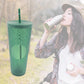 Cup with Straw & LED Lighting Reusable Matte Studded Tumbler (1 Pc)
