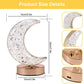 Moon Crystal Touch Table Lamp with 3 Color Dimmable USB Night Light