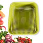 Multipurpose Small Plastic Kitchen Basket, Vegetables and Fruits Washing, (20x17 Cm)