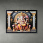 Divine Lord Ganesha Wall Painting Wooden Frame Mix Design, 60x45 Cm Approx (1 Pc)