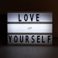 Black Mini A6 Magnetic Cinematic Light Box with 82 Characters and 10 Emojis (1 Set)