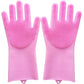 Dishwashing Gloves with Scrubber (1 Pair, 250 Gm)