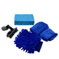 Car and Bike Cleaning Combo Kit with Microfiber Sponge, Gloves & Towels (5 Pcs)