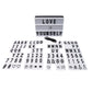 Black Mini A6 Magnetic Cinematic Light Box with 82 Characters and 10 Emojis (1 Set)