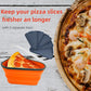 Reusable Expandable Pizza Storage Container with 5 Microwavable Trays