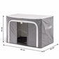 Foldable Steel Frame Clothes Storage Organizer Bag 60x43x32cm (Mix Color)