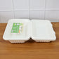 FresheeClamshell Takeaway Compostable Bagasse Food Box 9x6x3 Inch – 10 Pcs Pack