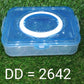 Egg storage container with a 12-grid design, made of plastic for fridge organization