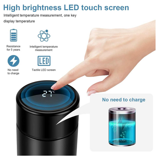 0726 Vacuum Insulated Water Bottle with LED Temperature Display (1 Pc / Multicolor)