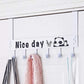 Heavy-Duty Carbon Steel Door Hook Hanger Rack (1 pc / 6 Hook / White)