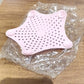 Baby Pink Silicone Star Shaped Sink Filter Bathroom Hair Catcher Drain Strainers