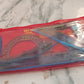 4-Piece Transparent Geometry Instrument Set with Ruler