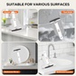Portable Self-Squeeze Short Mop, with 1 Cotton Head, Bathroom Kitchens Table