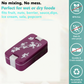 Leak-Proof Airtight Lunch Box with Spoon, 2 Compartments