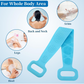 Silicone Body Back Scrubber Double Side Bathing Brush for Skin Deep Cleaning