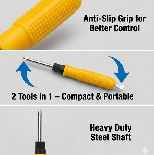 2 in 1 Multipurpose Screwdriver in Single Instrument