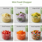 Wireless USB Rechargeable Mini Electric Garlic Machine / Chopper 3 Blades (300Ml)