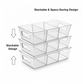 Plastic Refrigerator Organizer Bins, 1 Stackable Fridge Organizers with Handle, Clear Organizing Food Fruit Vegetables Pantry Storage Bins for Freezer kitchen Cabinet Organization and Storage (1 Pc Mix Color)