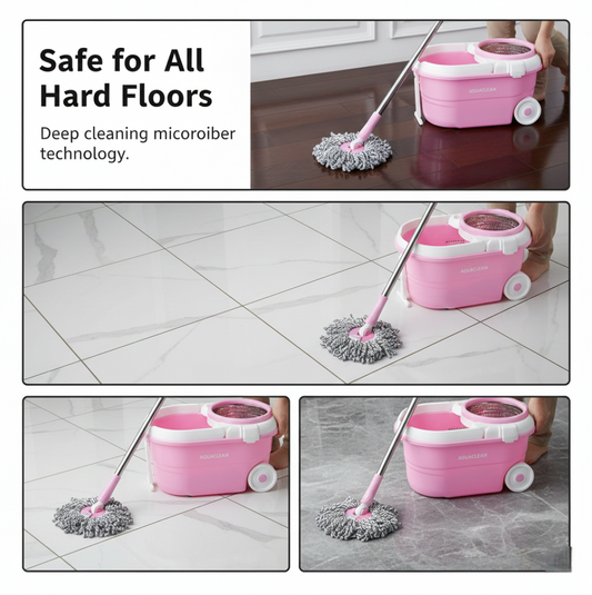 Spin Mop with Bucket for Floor Cleaning - Magic Mop Set
