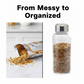 Plastic Transparent Mukhwas Bottle With Steel Cap Kitchen Storage Bottle (1 Pc)