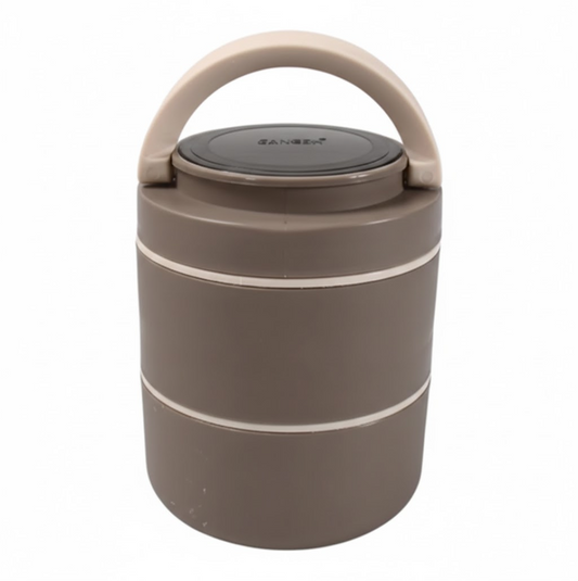 Ganesh Stack 2-Layer Stainless Steel Leak-Proof Lunch Box for Office, School, Picnic