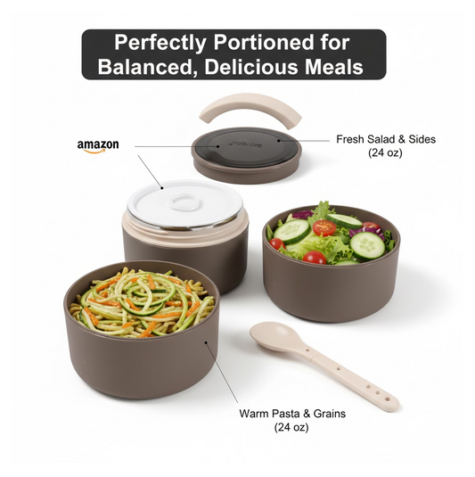 Ganesh Stack 2-Layer Stainless Steel Leak-Proof Lunch Box for Office, School, Picnic