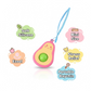 Cute Avocado-Shaped Mini Push Pop Keychain Toy with Strap (1 Pc)