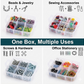 3-Tier Transparent Craft Storage Box with 18 Adjustable Compartments