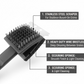 Black 2 Side Use Brush Scarp Cleaning Brush &  Wire Brush for Garage Use