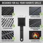 Black 2 Side Use Brush Scarp Cleaning Brush &  Wire Brush for Garage Use