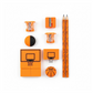 Football & Basketball Stationery Kit – Pencil, Sharpener & Eraser (Birthday Gift)