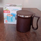 Coffee Mug with Lid & Handle – Plastic Covered Stainless Steel Mug (200 ML, Random Color)
