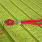 Flower Shape Metal Alloy Pendant with Braided Leather Hand Strap (1 Pc)